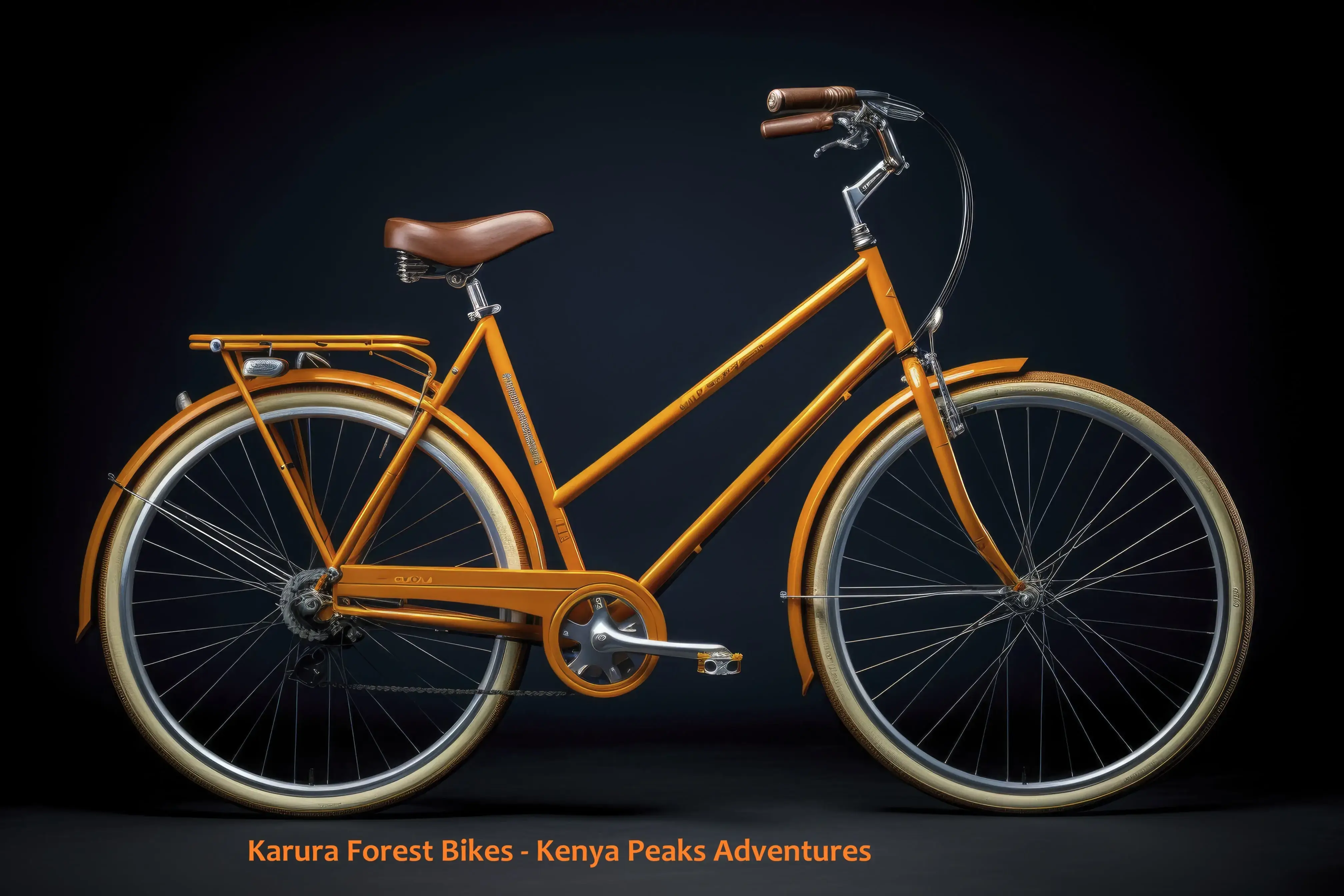 A bicycle at Karura Forest in Nairobi for hiring or rental