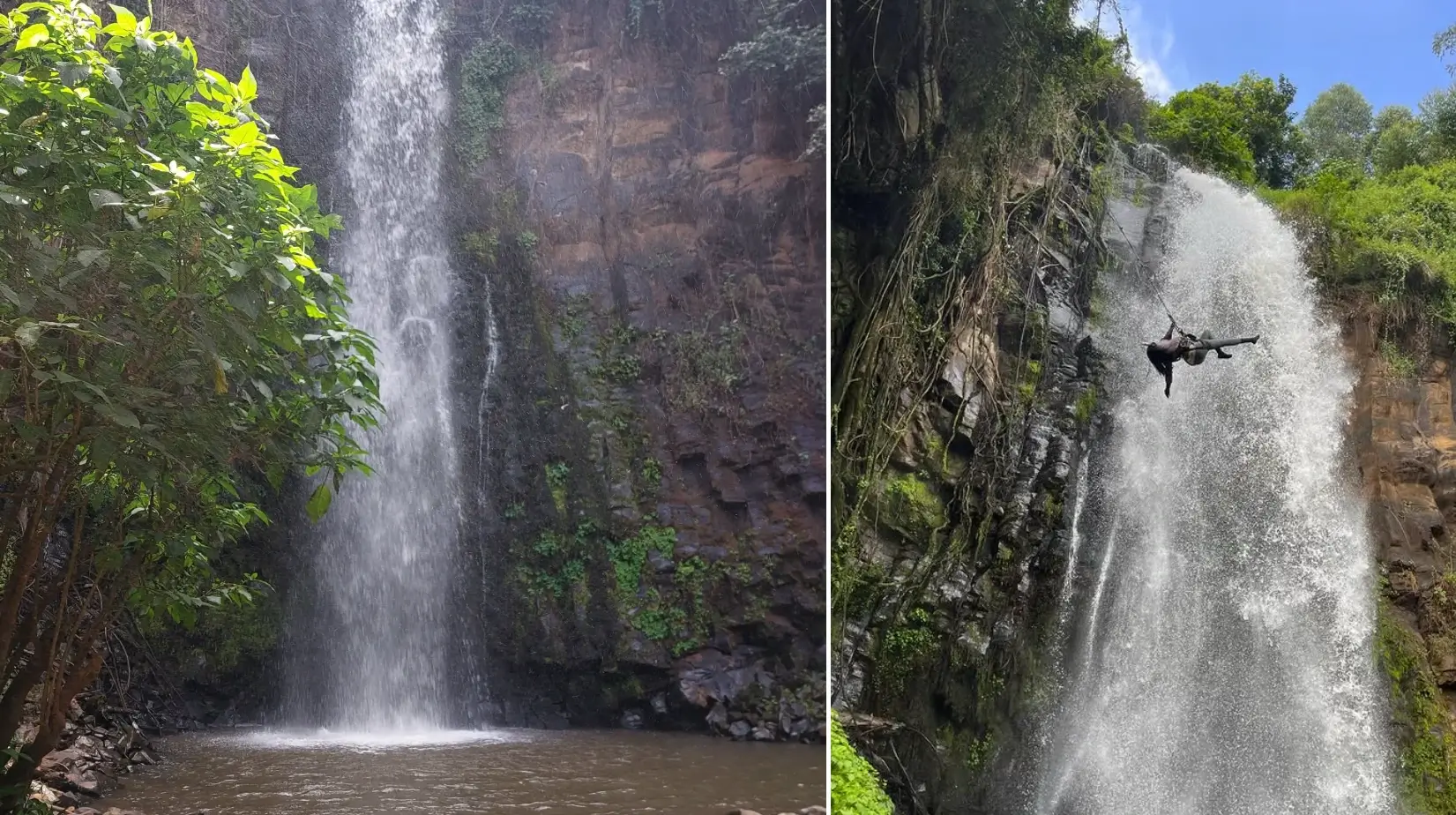 Njine kabia falls in kirinyaga