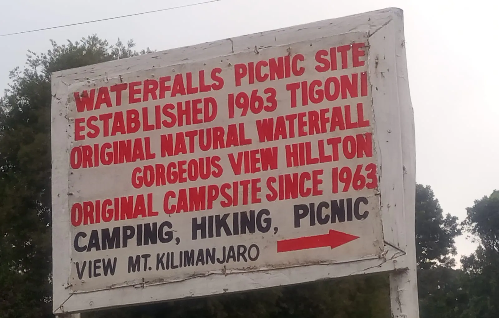 year of establishment of waterfalls inn at tigoni