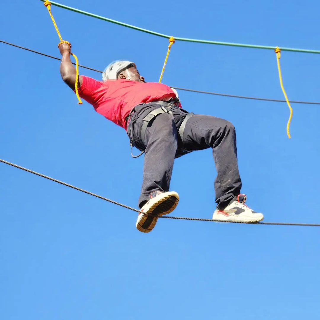 Level 2 obstacles at Burudani Adventure Park. Photography: Instagram @burudaniadventurepark