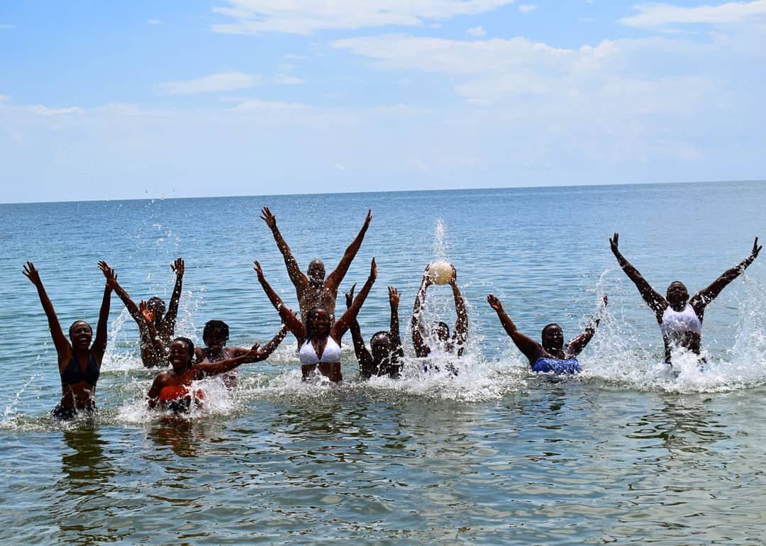 swimming at takawiri island beaches of lake victoria