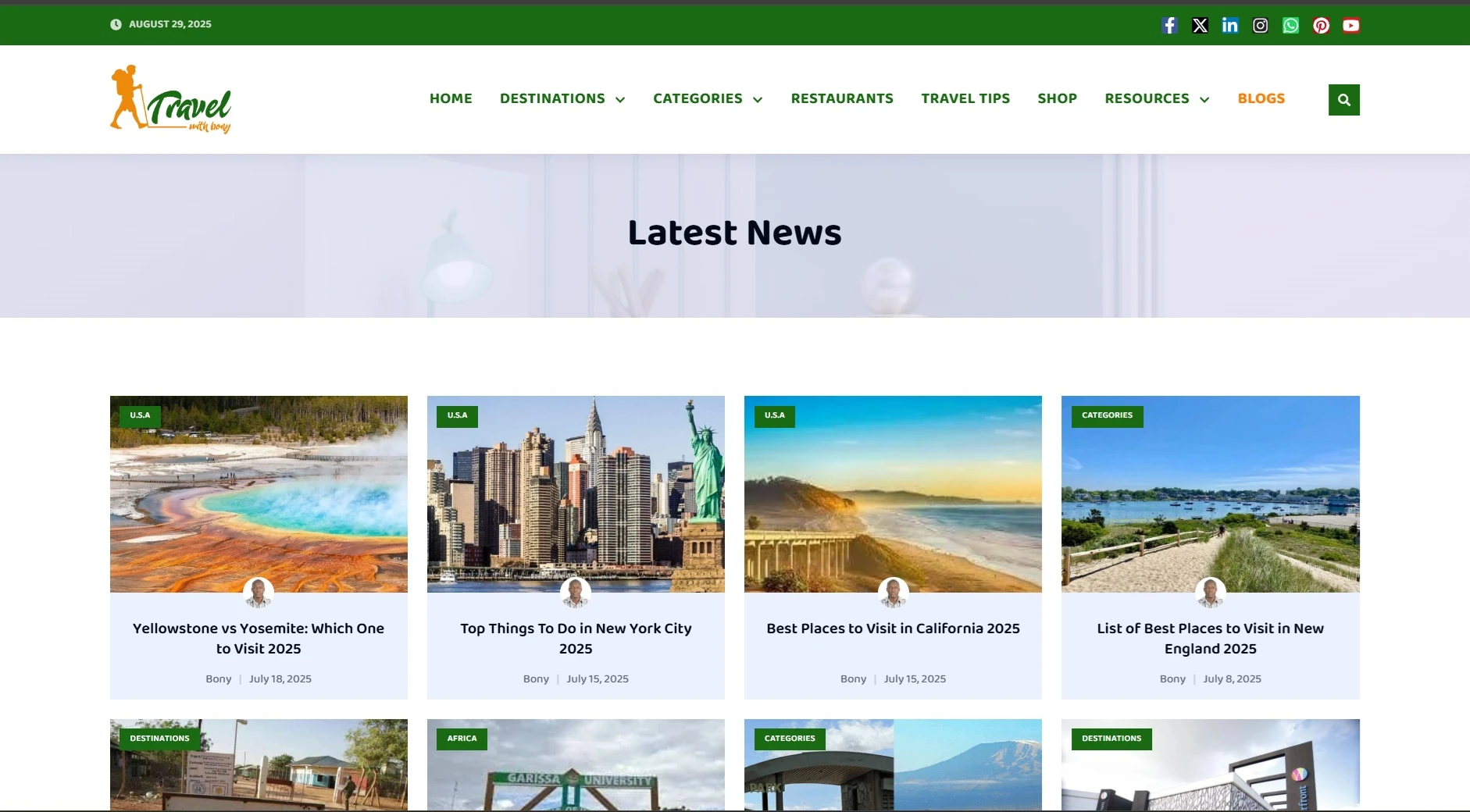 image of travelwithbony blog website