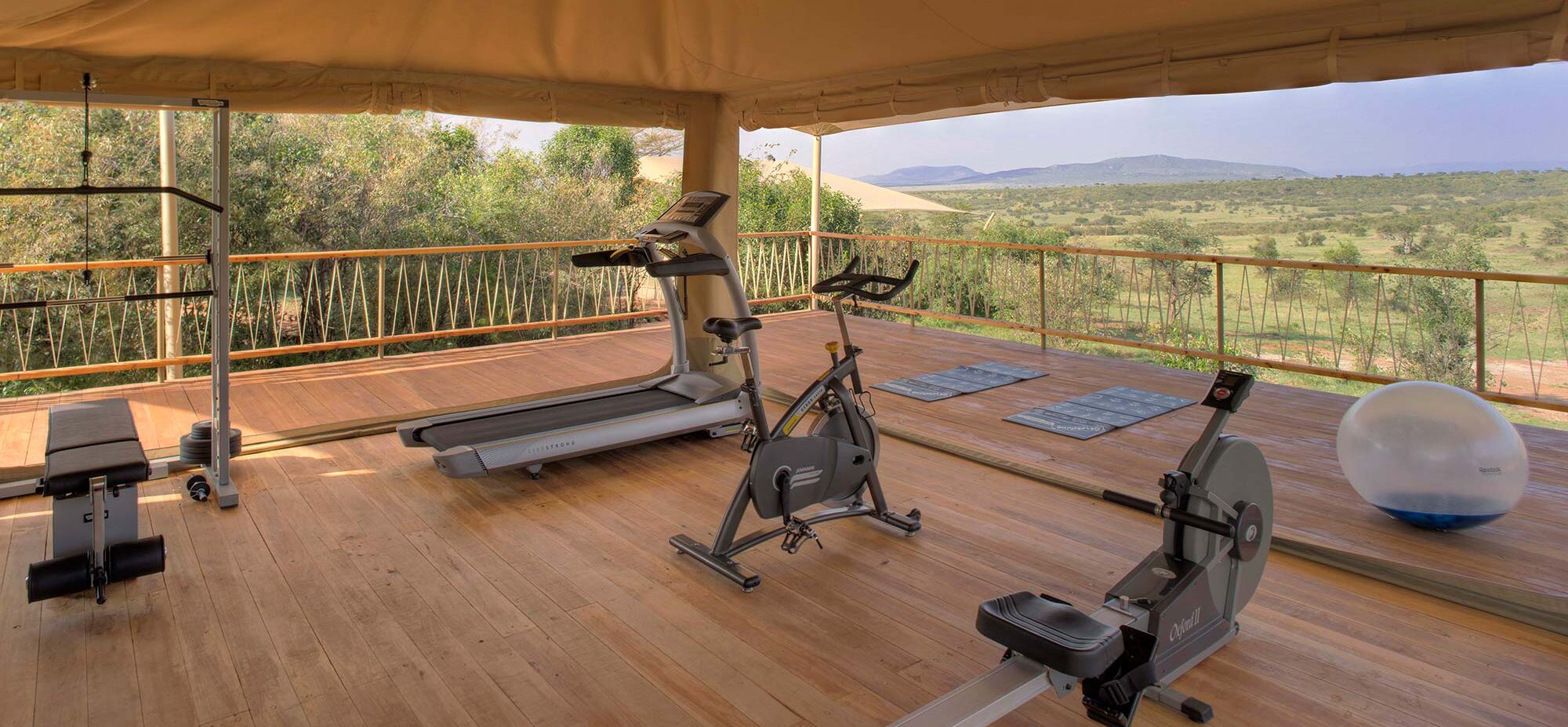 gym facility at Mara Bushtop Camp